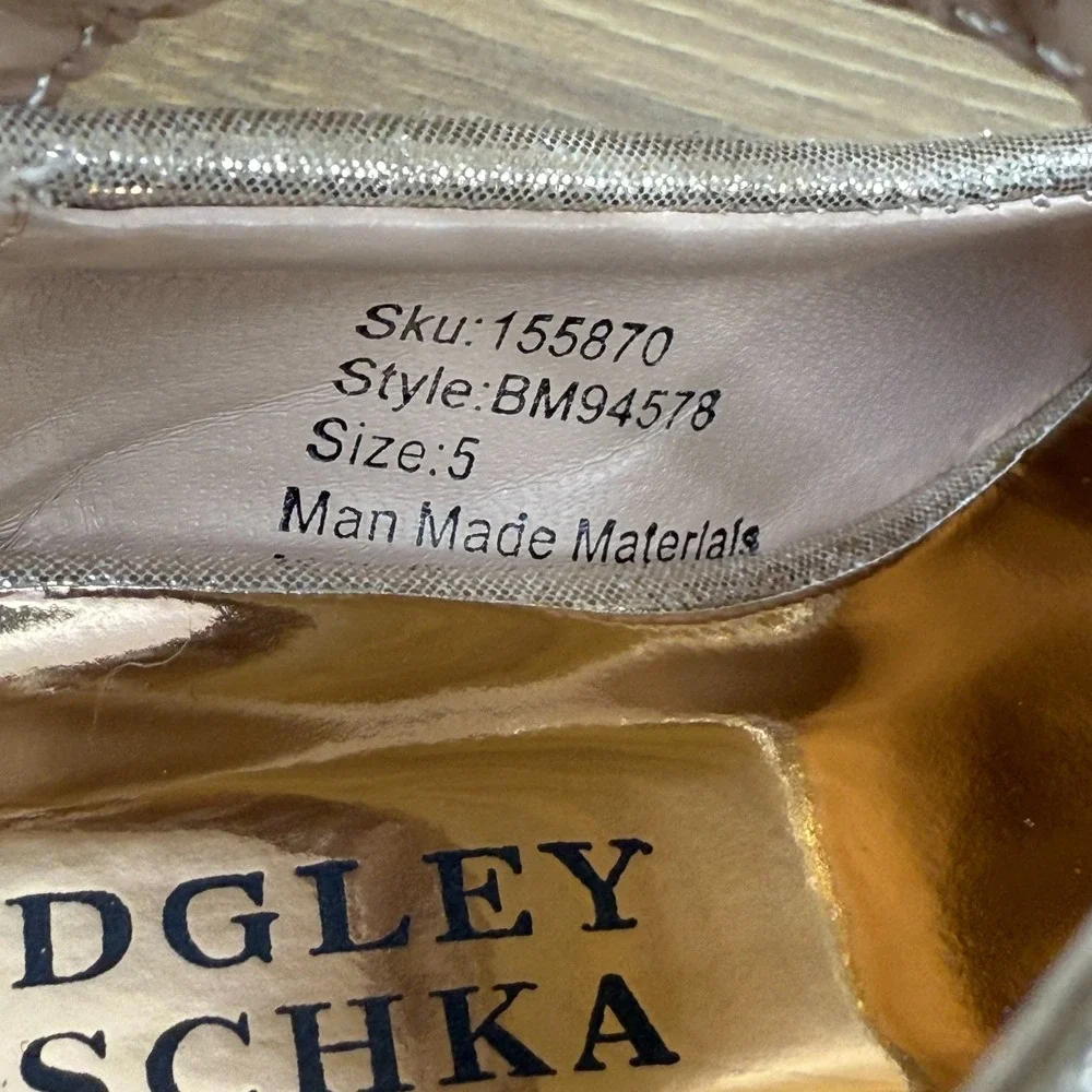 Badgley‎ Mischka Toddler Girls 5 Dress Shoes Mary Janes Pumps Gems Bling